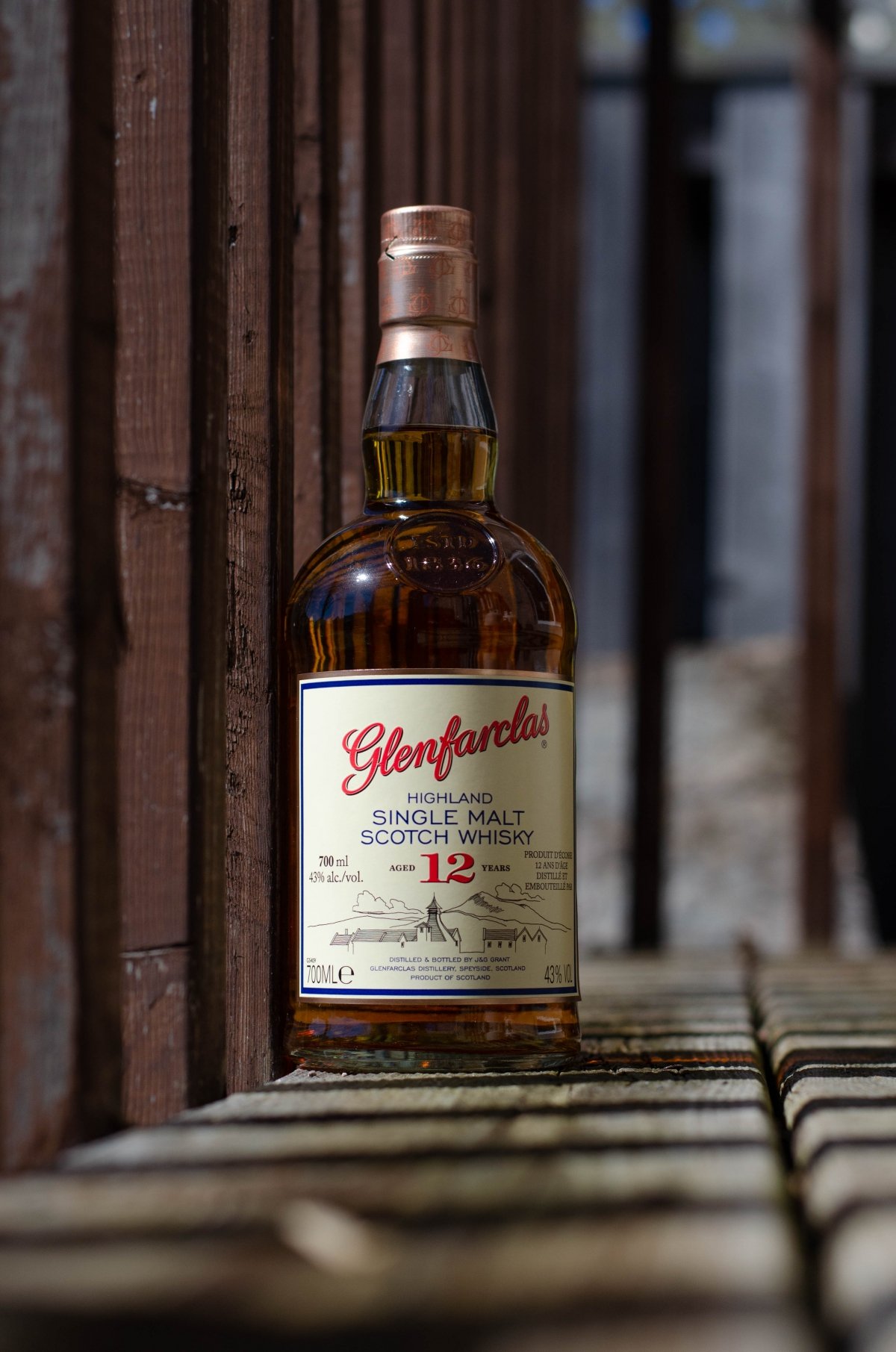Botella de whisky single malt Glenfarclas
