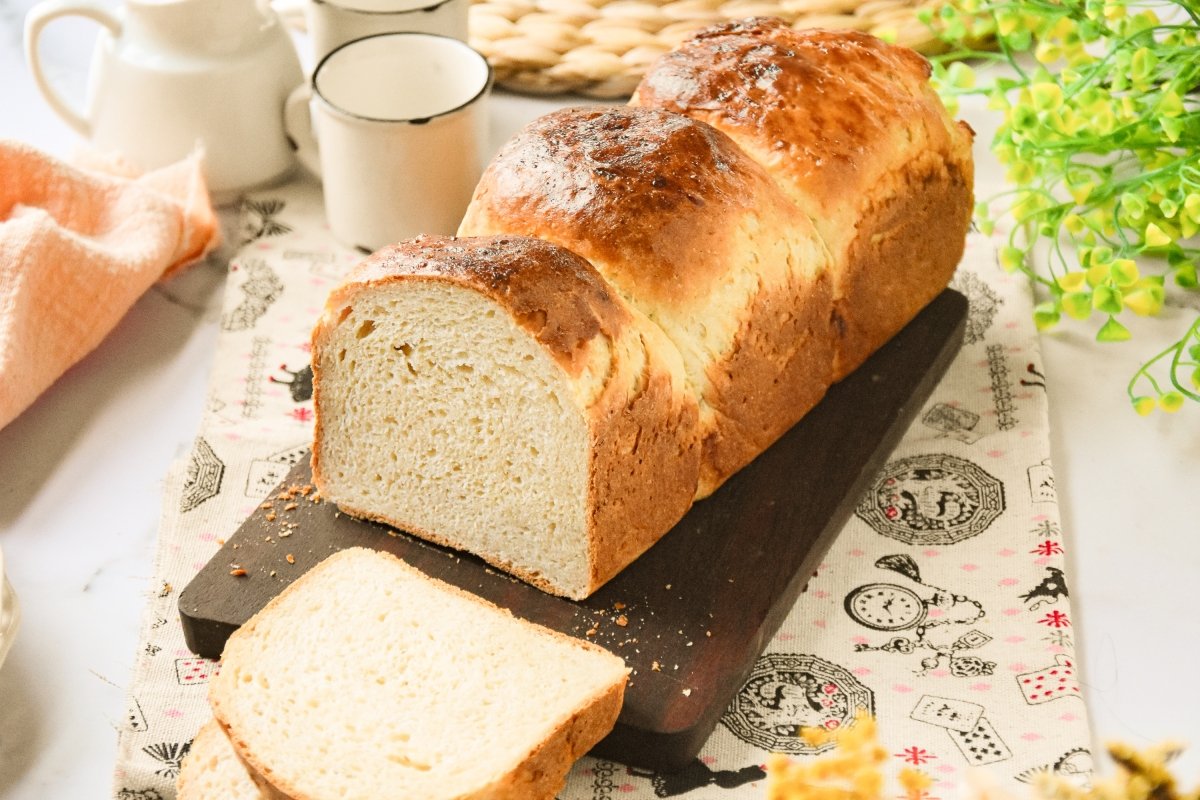 Brioche sin gluten listo para comer