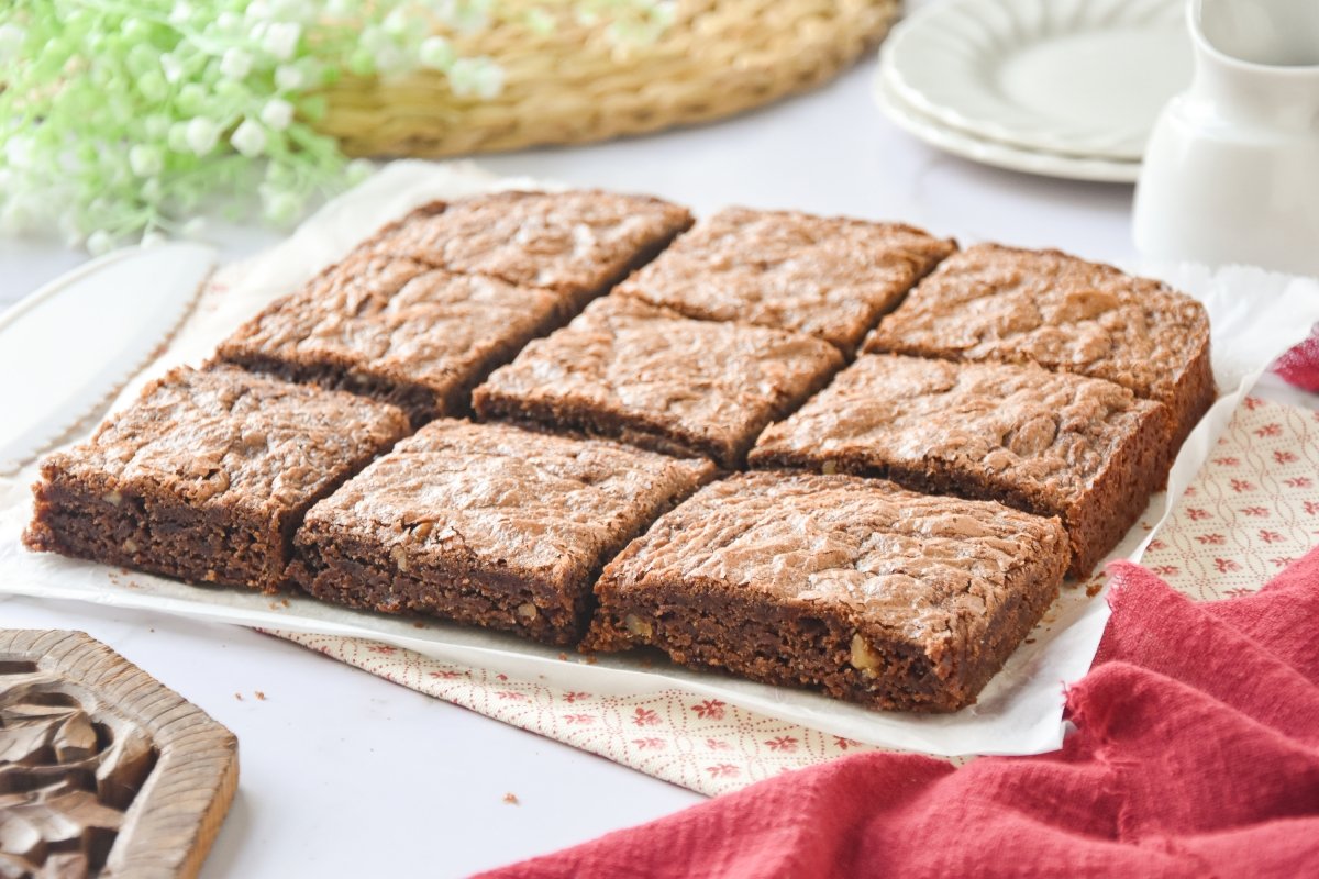 Brownie de Nutella listo para comer
