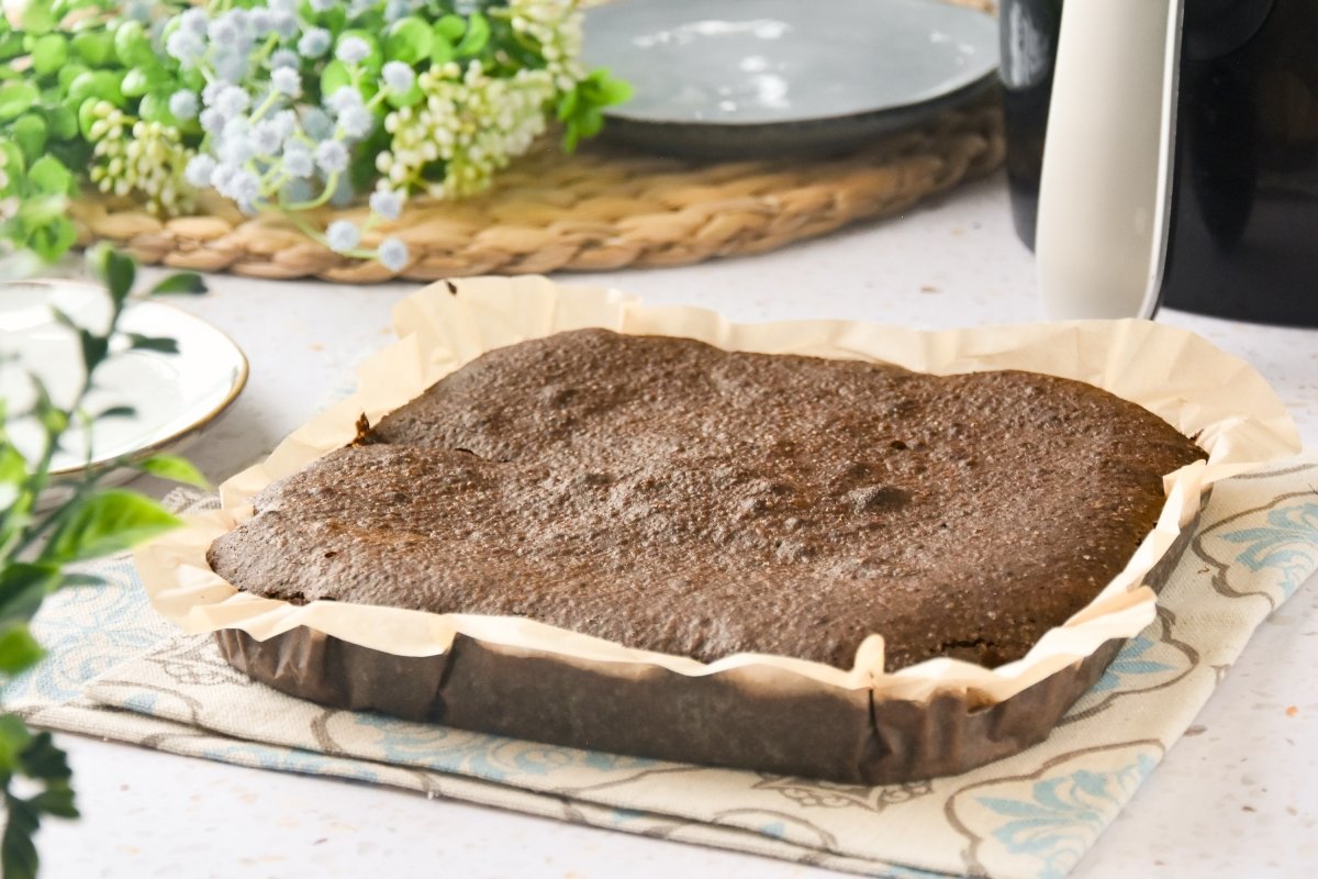 Brownie en freidora de aire casero