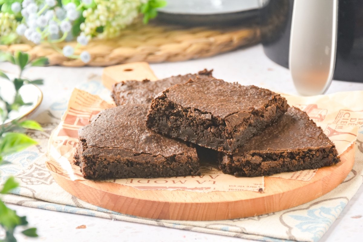 Brownie en freidora de aire