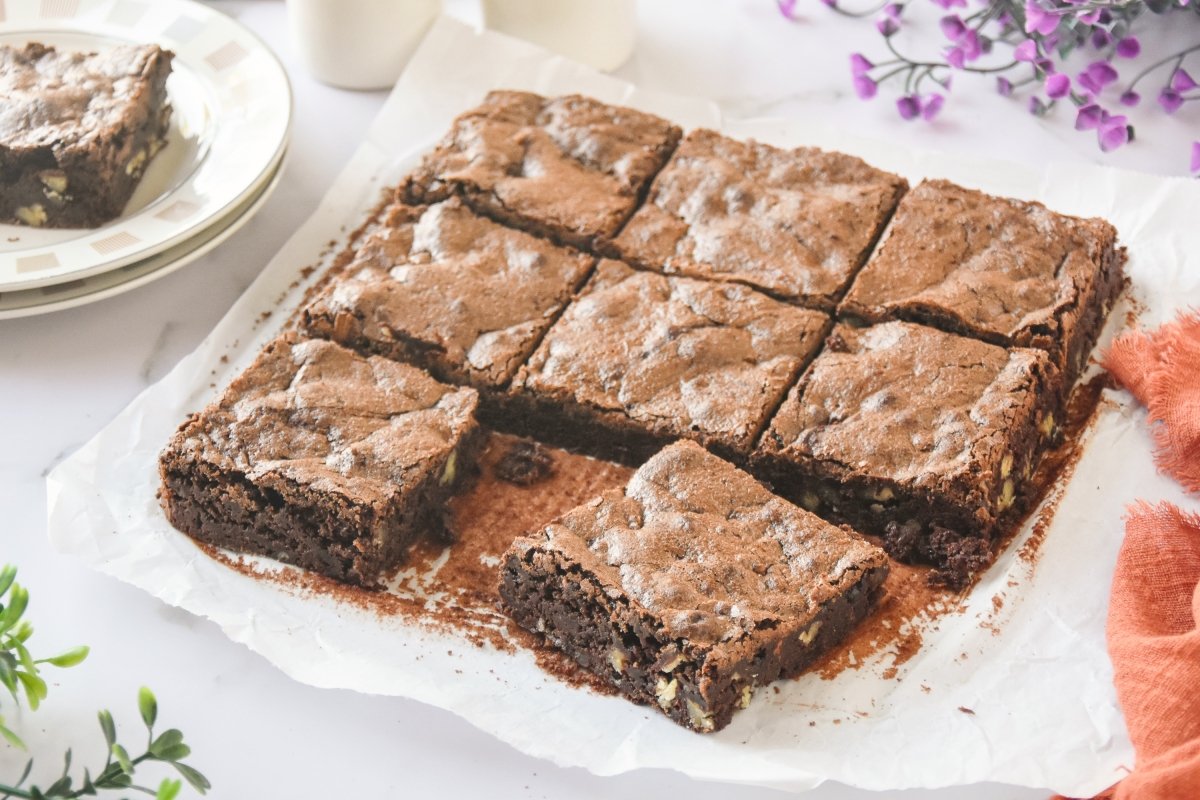 Brownie sin gluten listo para comer