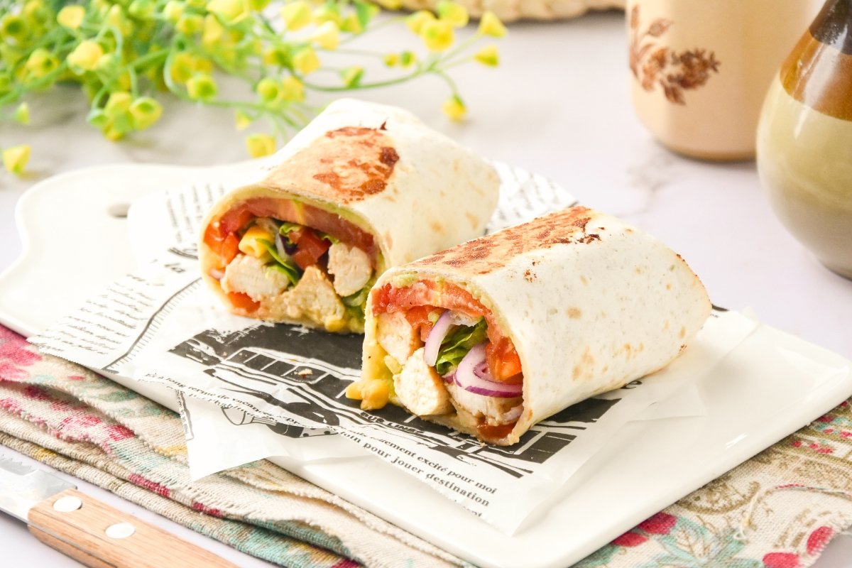 Burritos de pollo caseros