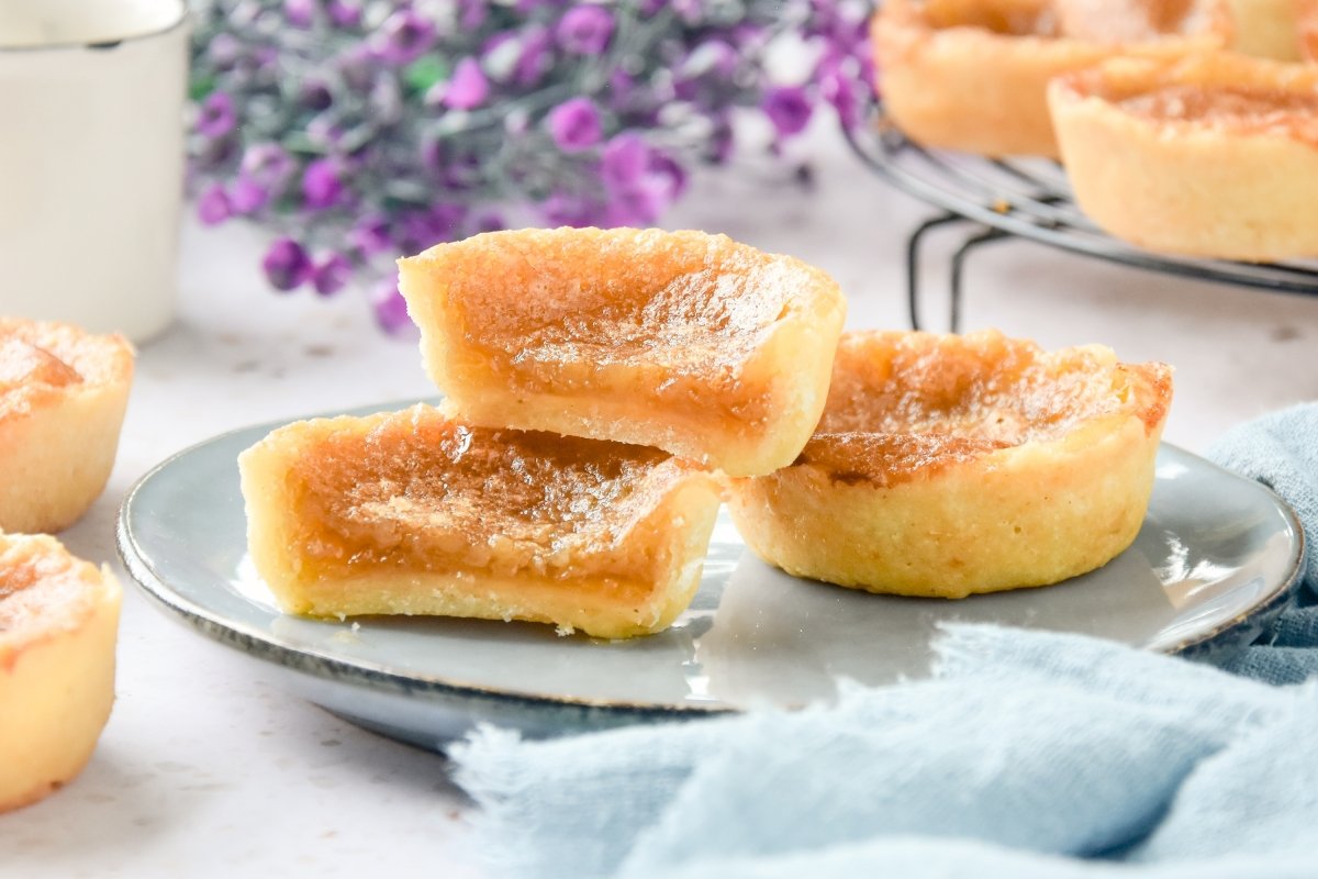 Butter tarts mostrando el interior