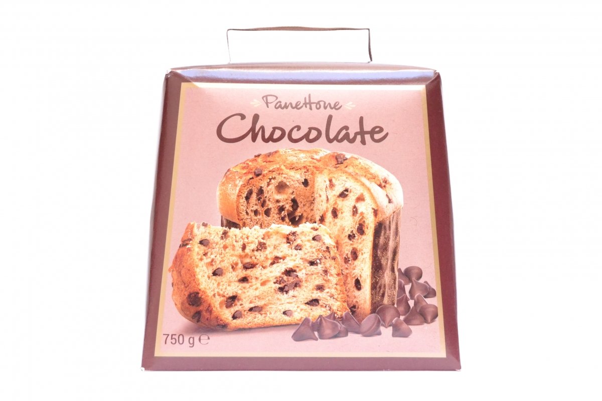 Caja de panettone con pepitas de chocolate de Mercadona