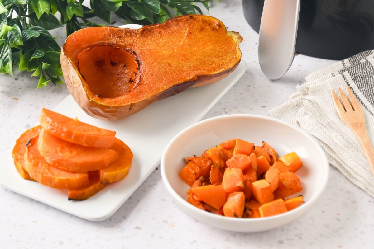 Calabaza asada en airfryer