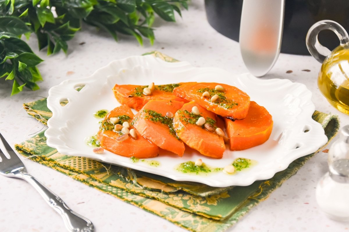 Calabaza asada en freidora de aire