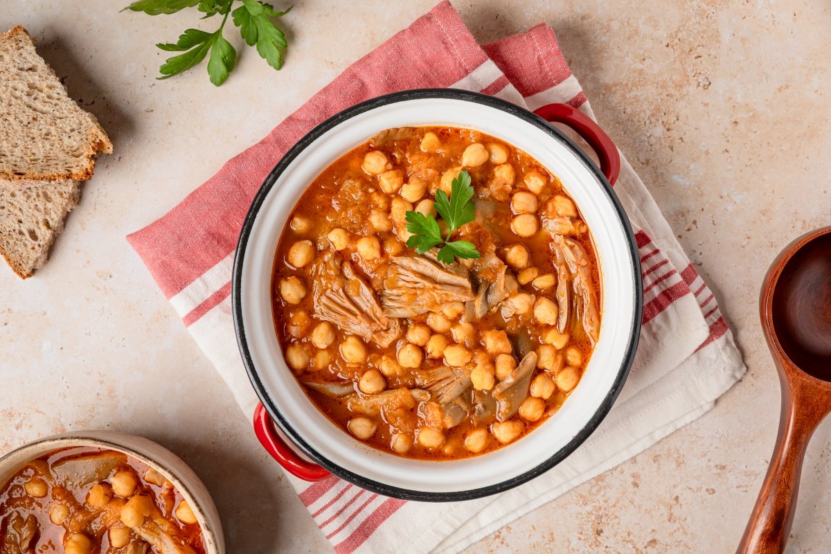 Callos veganos con y sin Thermomix preparados