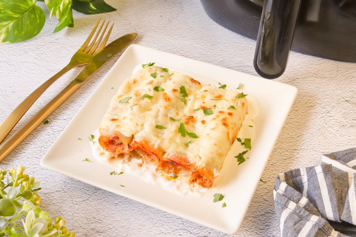Canelones de carne en freidora de aire