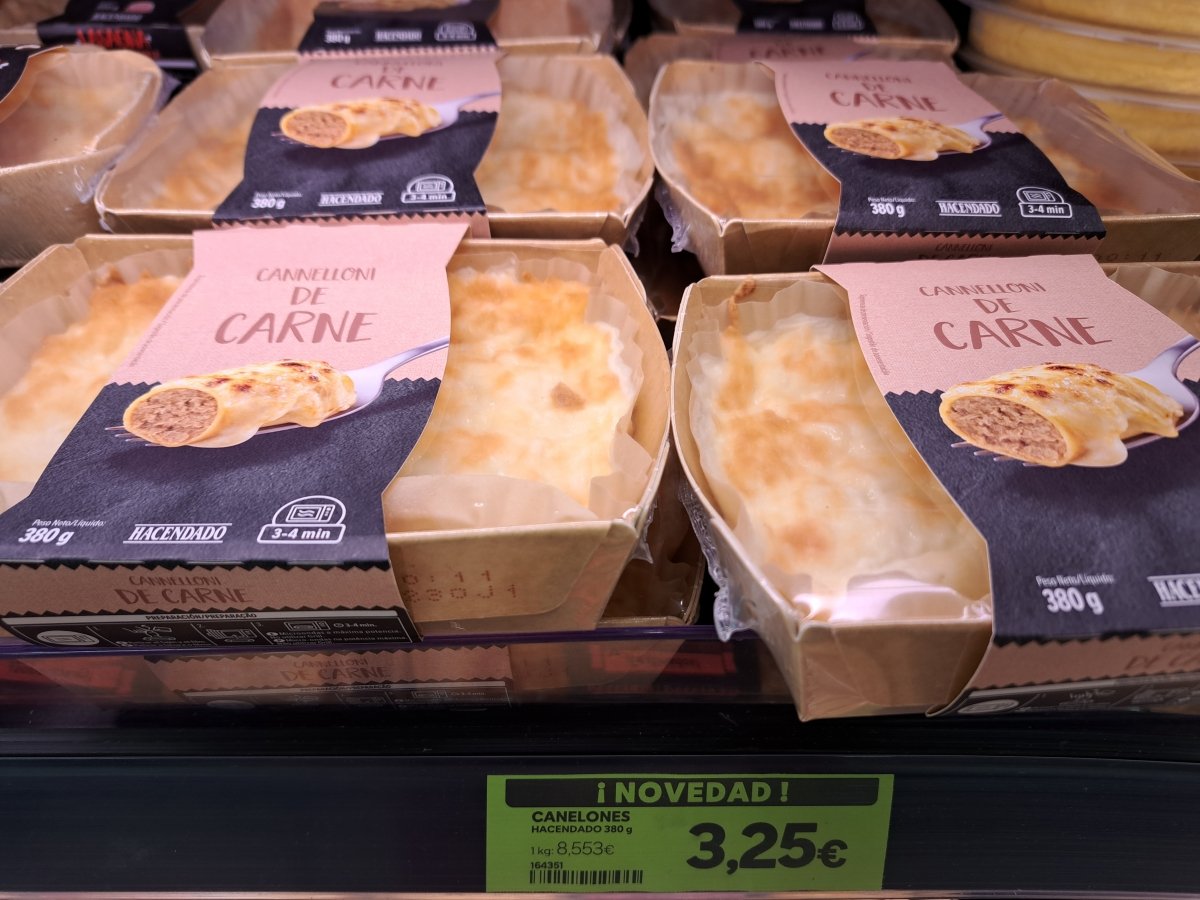Canelones de carne Hacendado