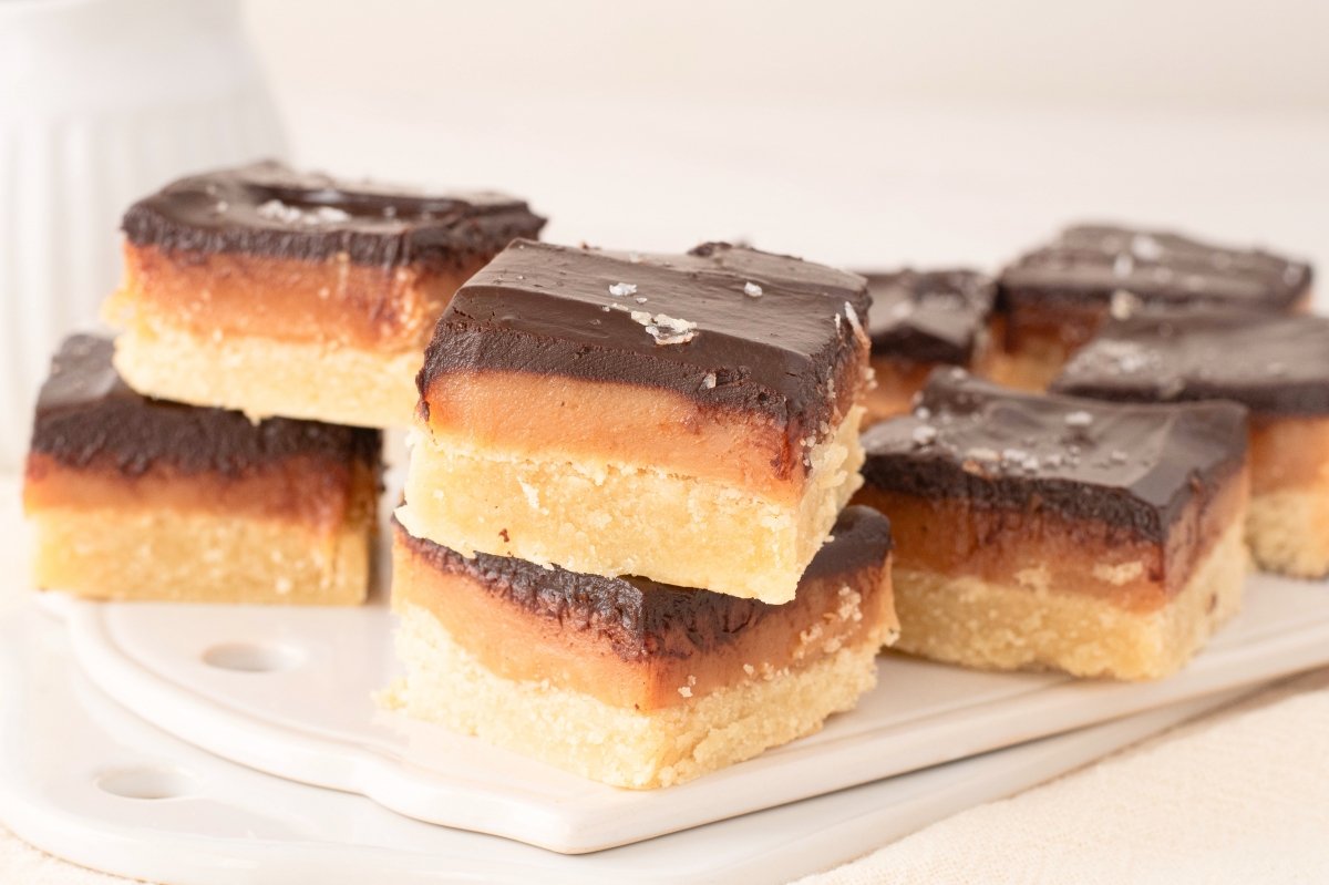 Caramel shortbread listo para servir