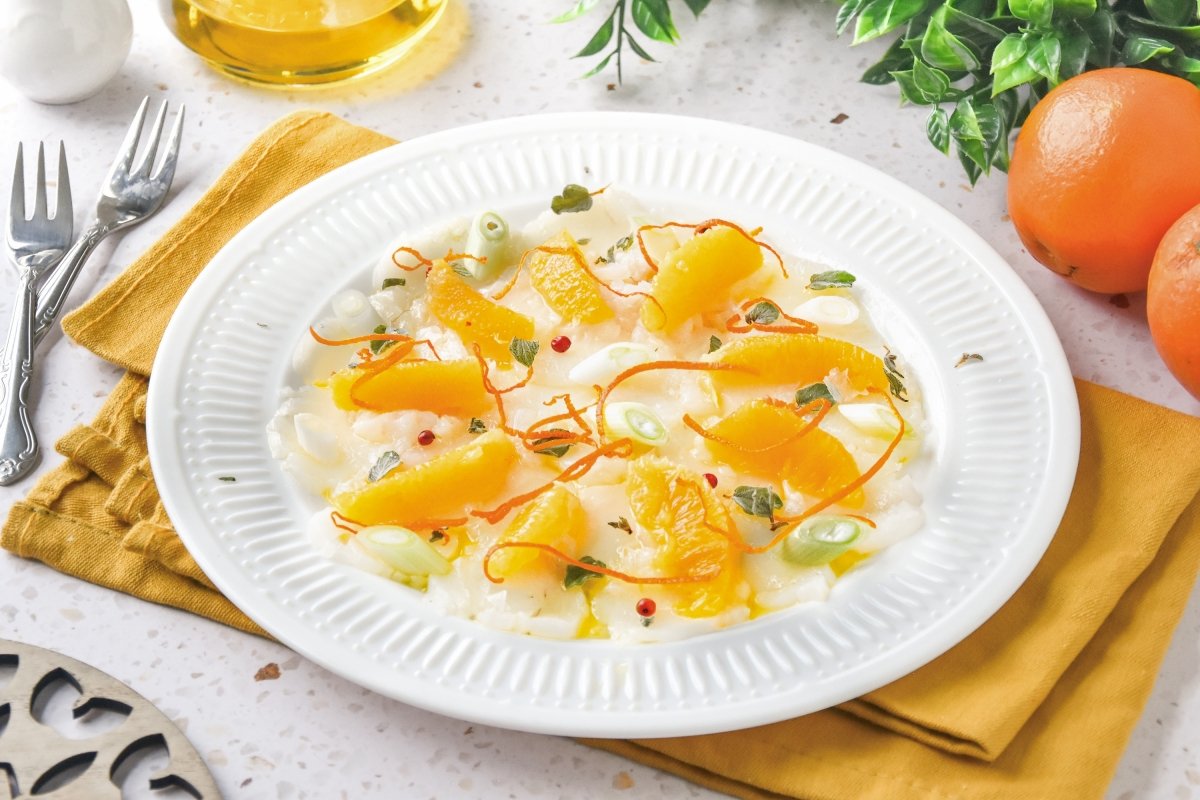 Carpaccio de bacalao