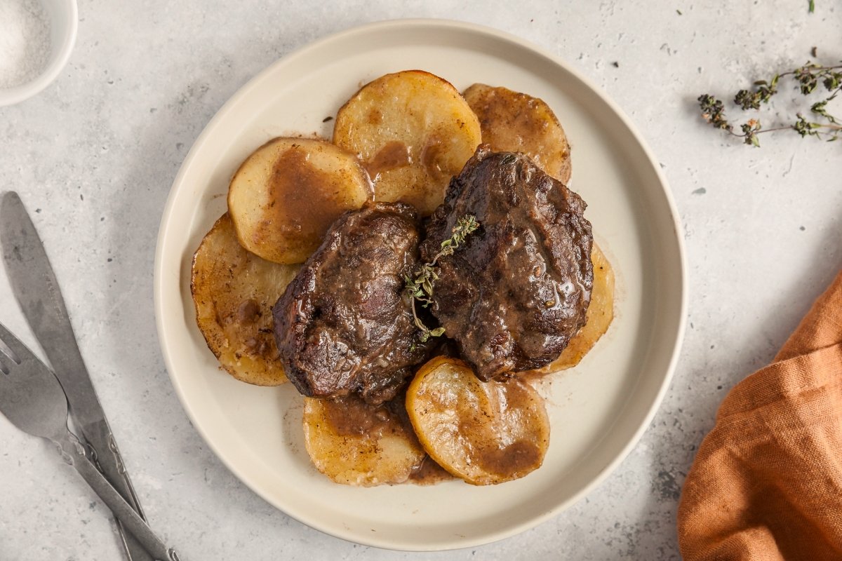 Carrilleras de cerdo al horno preparadas