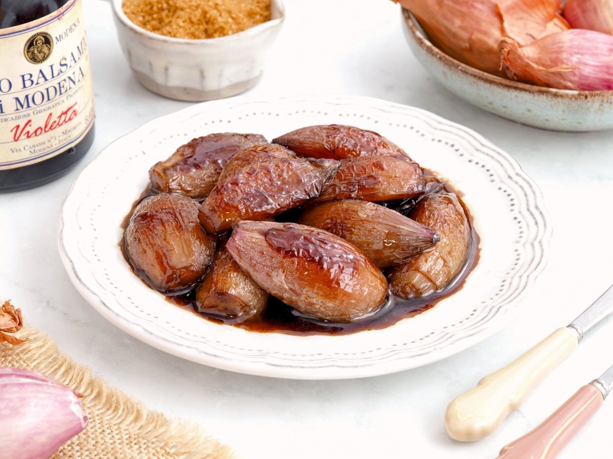 Chalotas caramelizadas