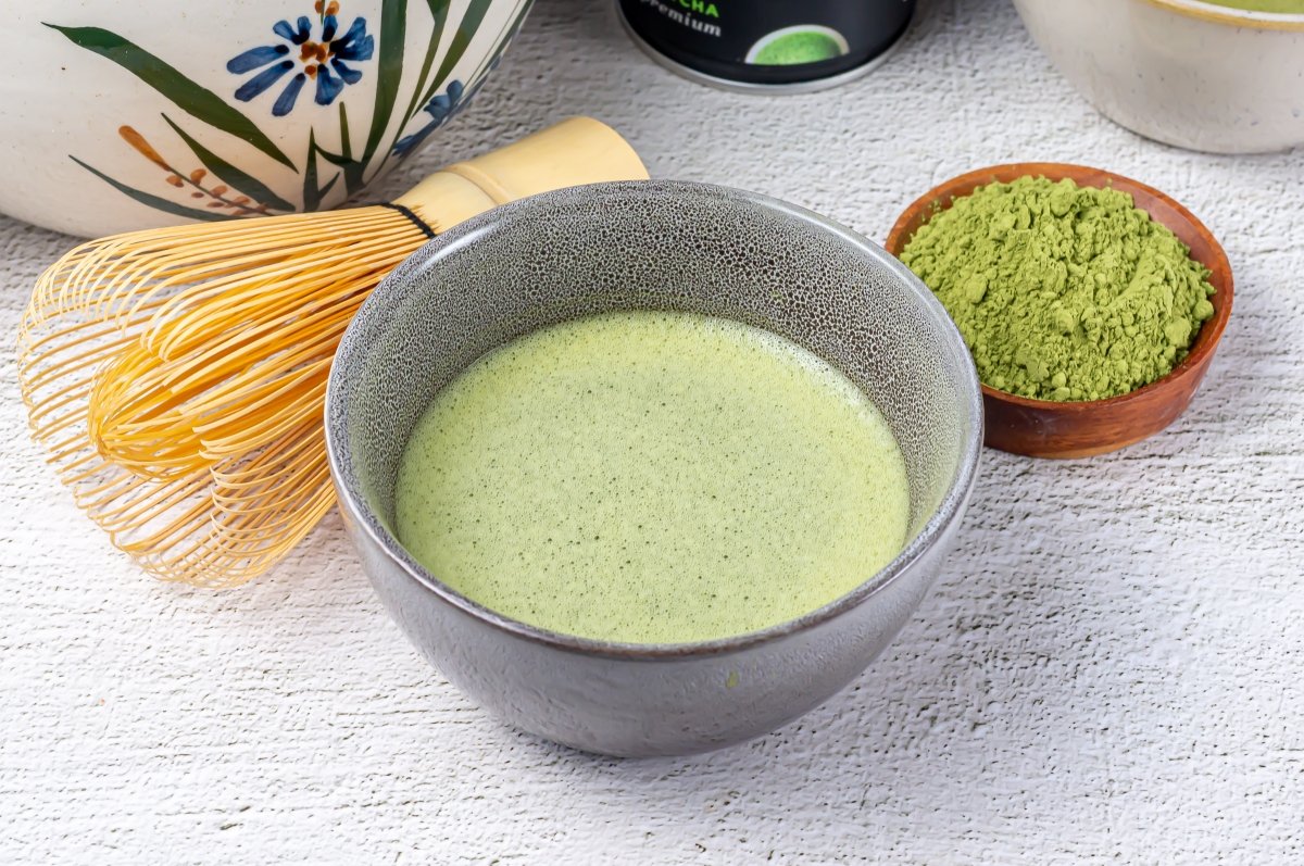 Cheescake de té matcha elaborada en la pastelería Amai de dulces japoneses de Sant Cugat