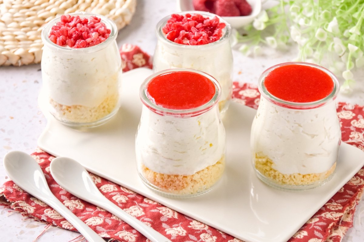 Cheesecake en vasitos listos para comer