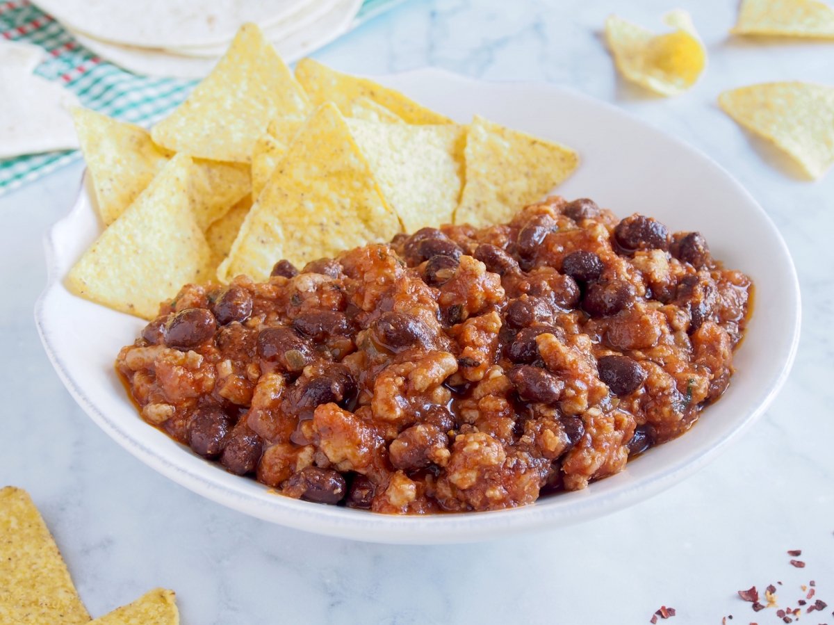 Chili con carne de la cocina tex-mex