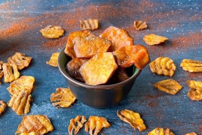 Chips de boniato al horno