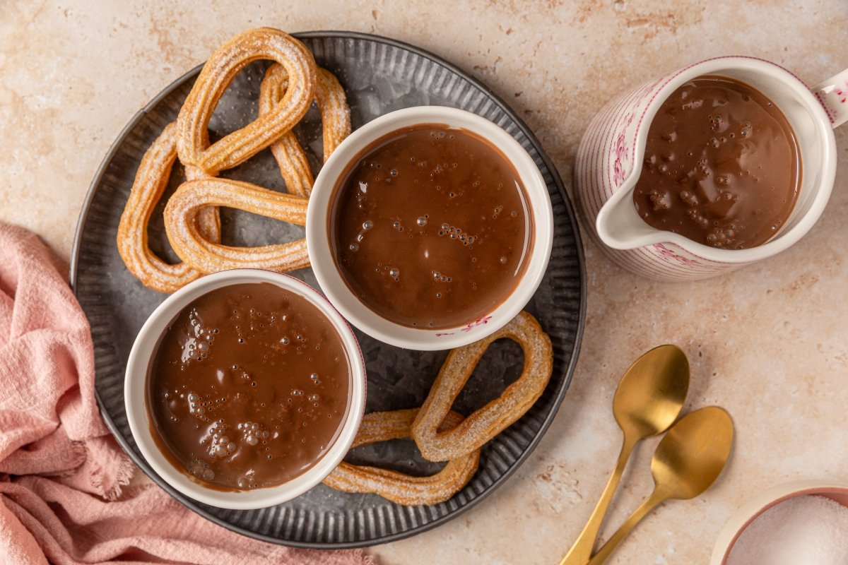 Chocolate a la taza en Thermomix preparado