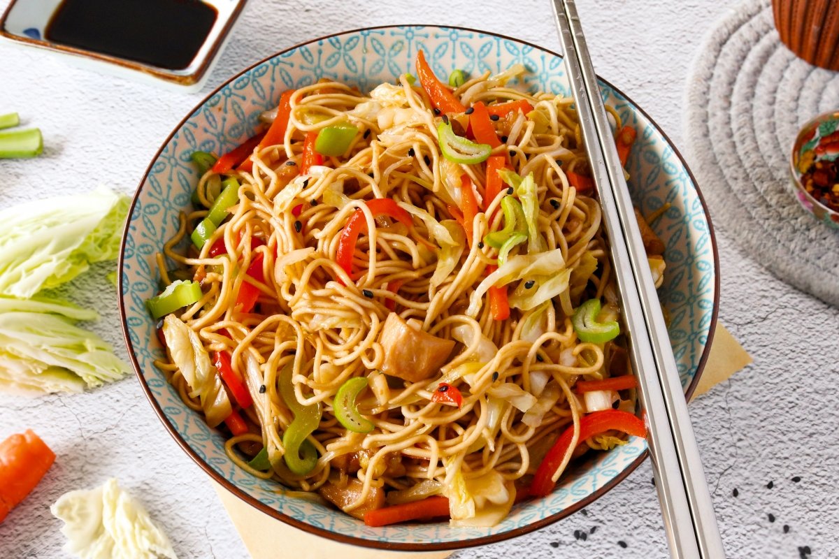 Chow mein casero