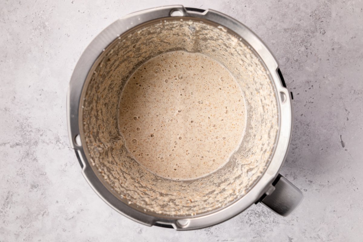 Chufas trituradas para la horchata en Thermomix