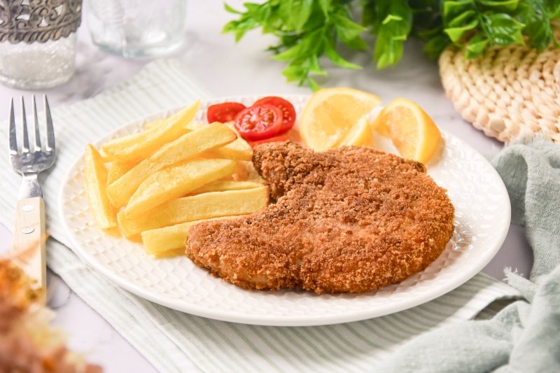 Chuletas de cerdo a la milanesa