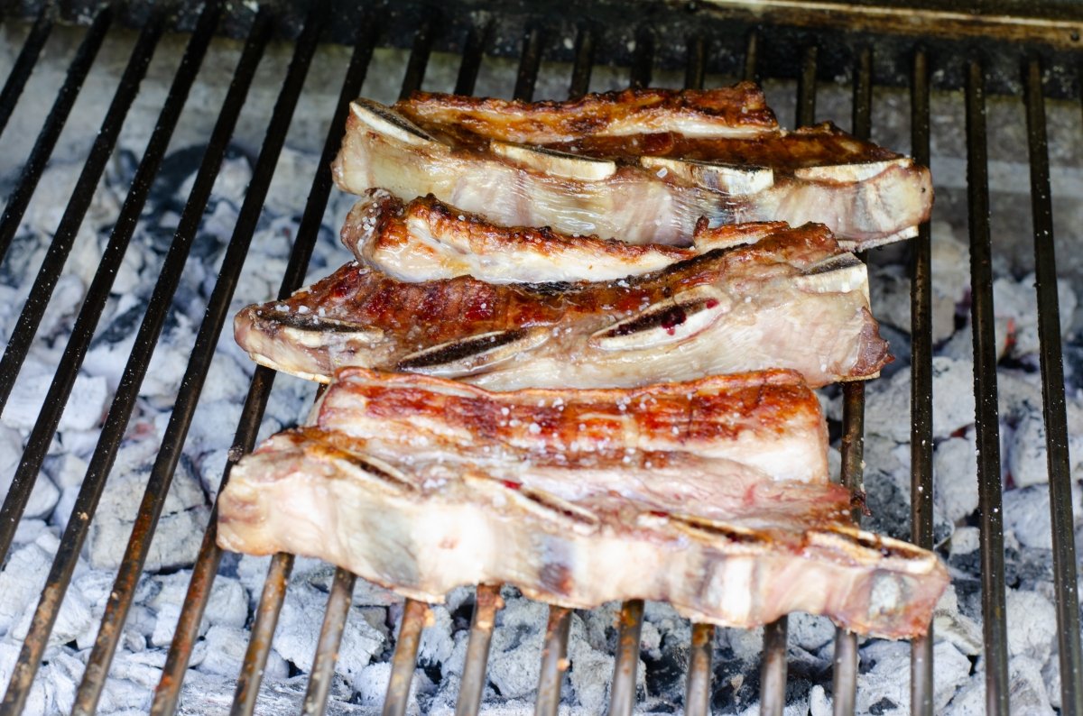 Churrasco de ternera en la parrilla