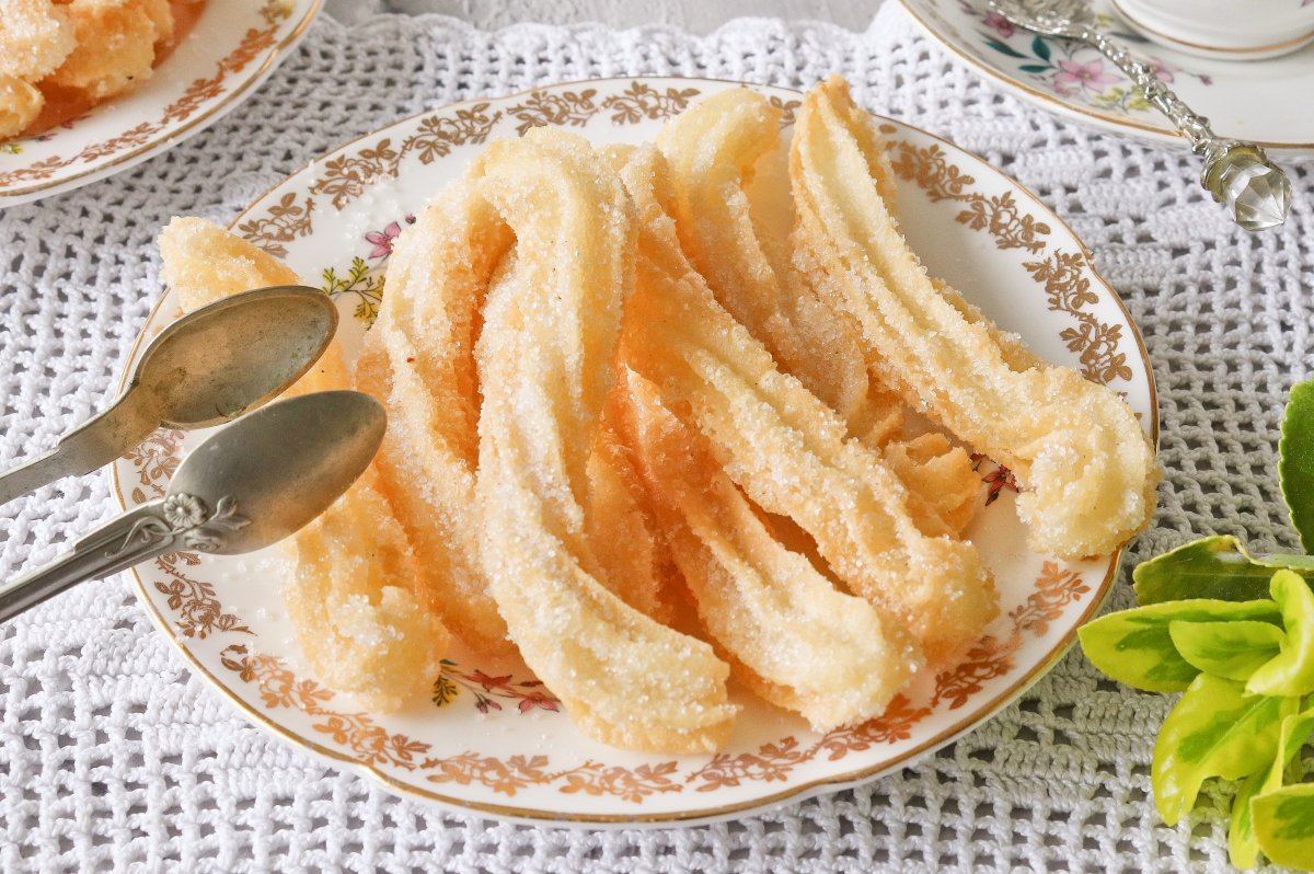 Churros sin gluten recién hechos