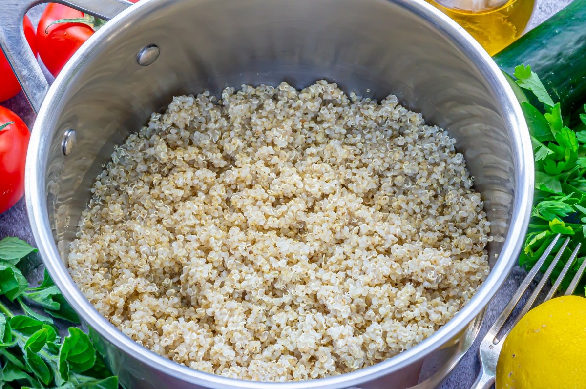 Cocción de la quinoa para tabulé