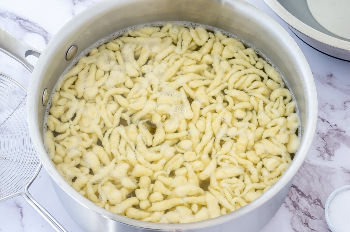 Cocción de los spätzle