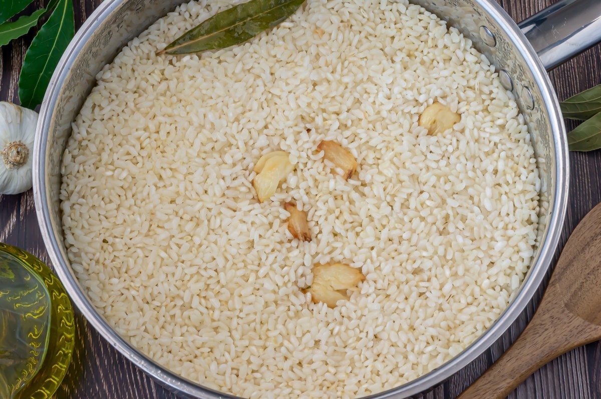 Cocción del arroz blanco