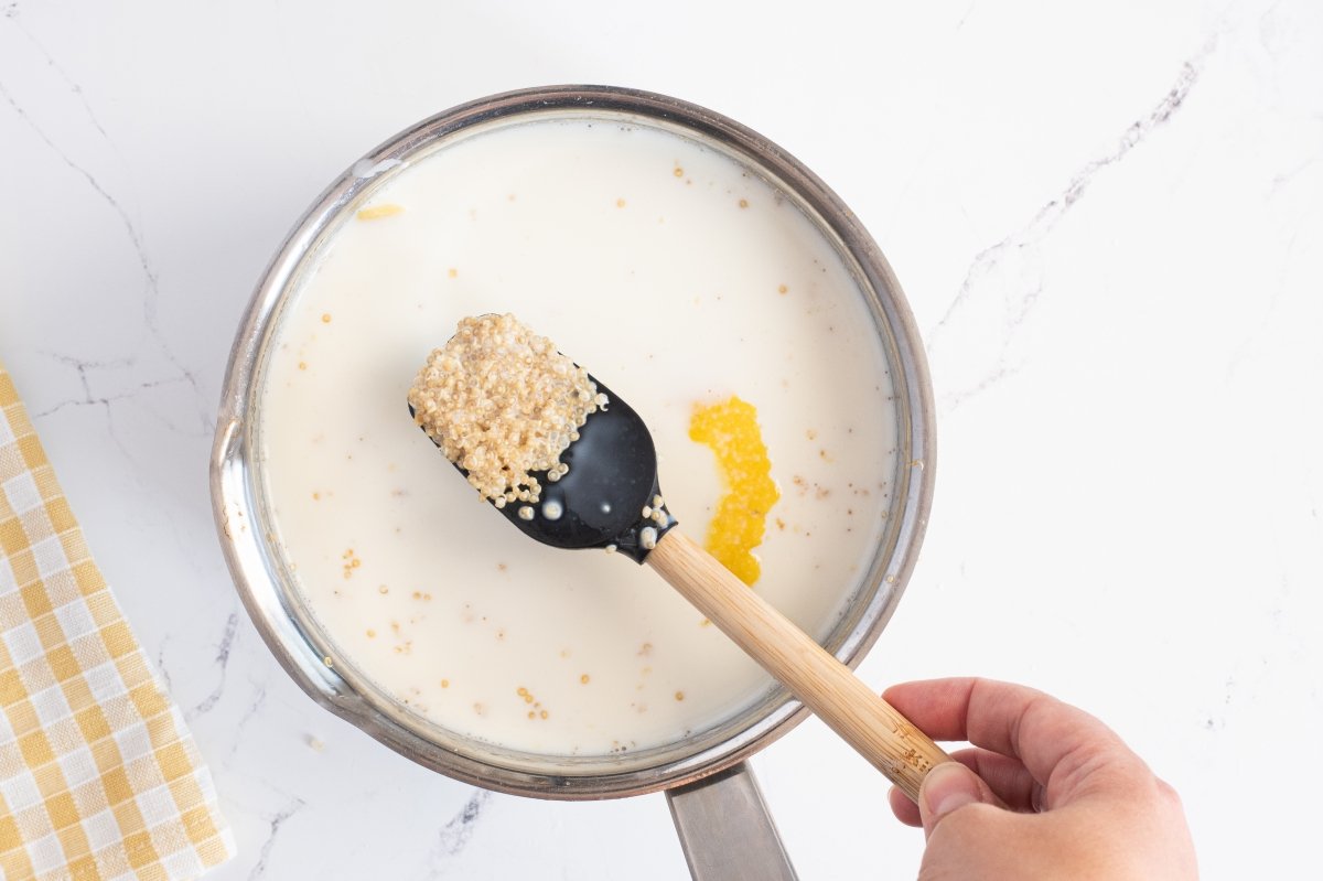 Cocemos la quinoa con leche