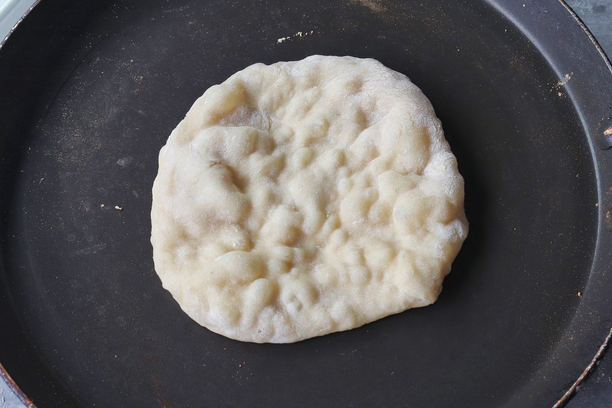 steamed indian naan bread