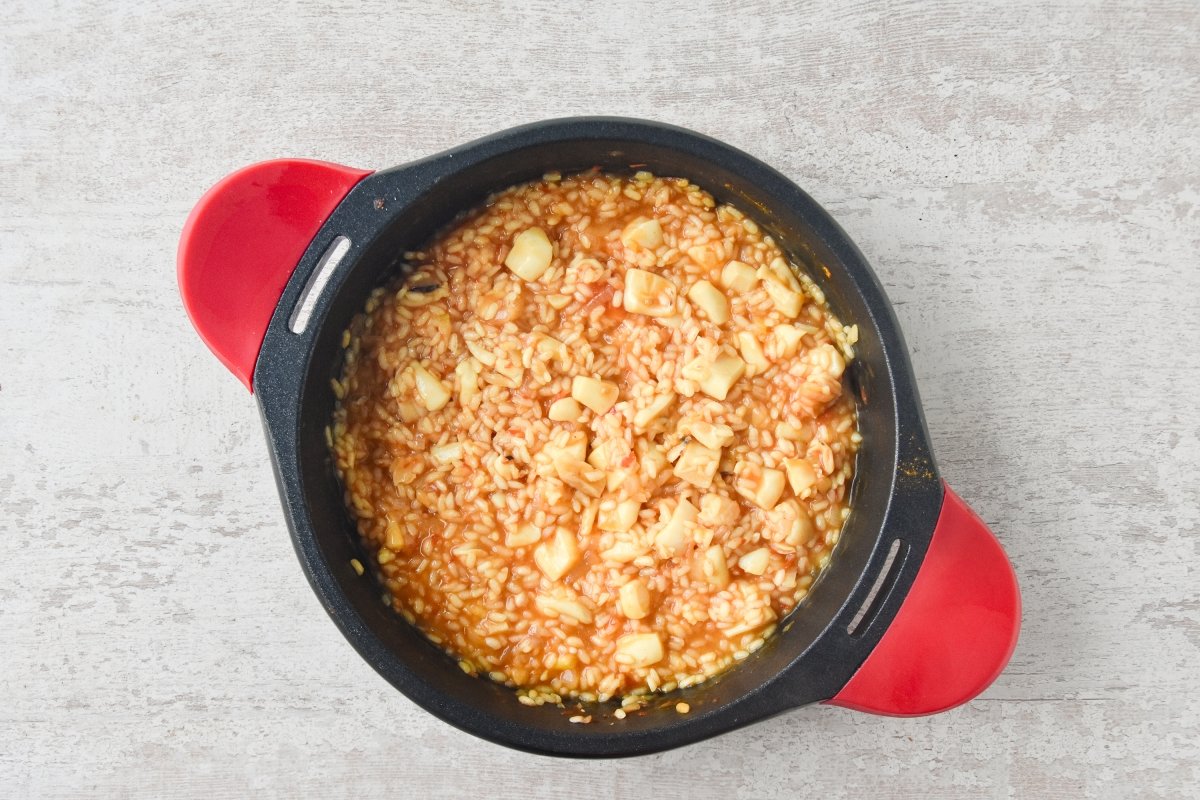 Cocinamos el arroz con sepia
