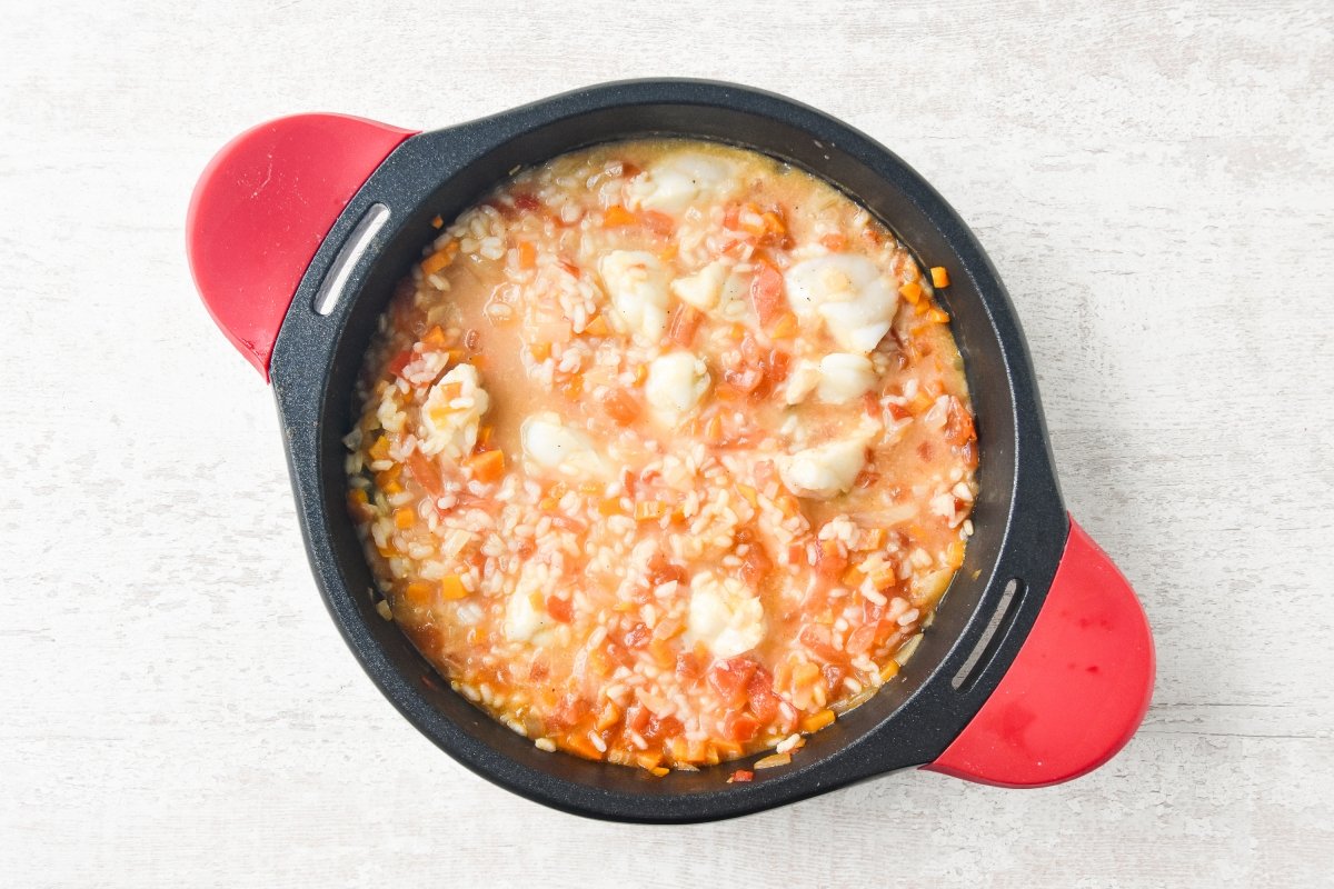 Cocinamos el arroz de tamboril