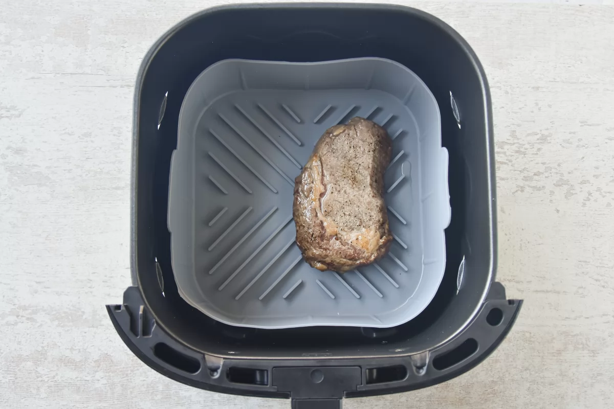 Filete de ternera en freidora de aire 8 Cocinamos el filete 5 minutos