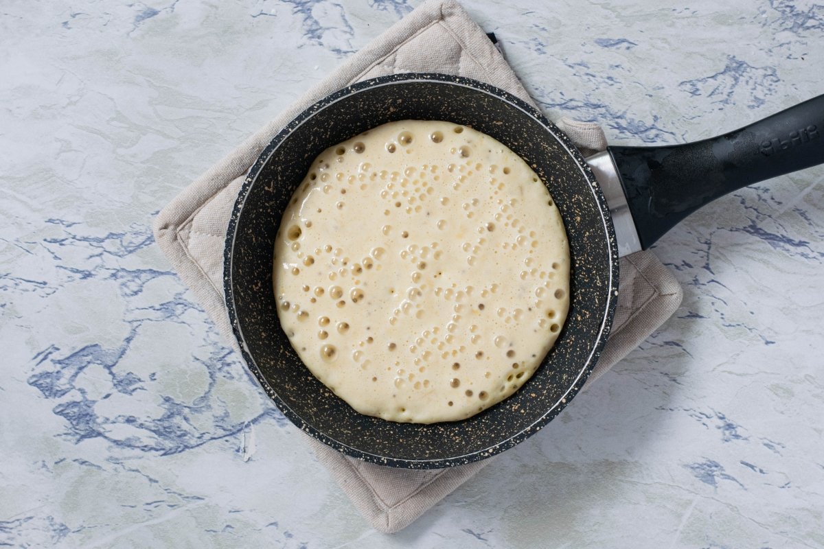 Cocinamos las tortitas de plátano