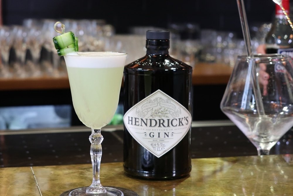Cocktail realizado con ginebra Hendrick's