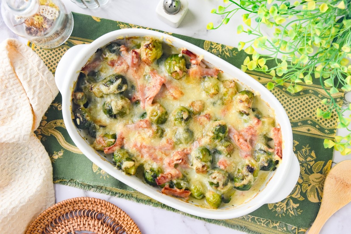 Coles de Bruselas gratinadas caseras