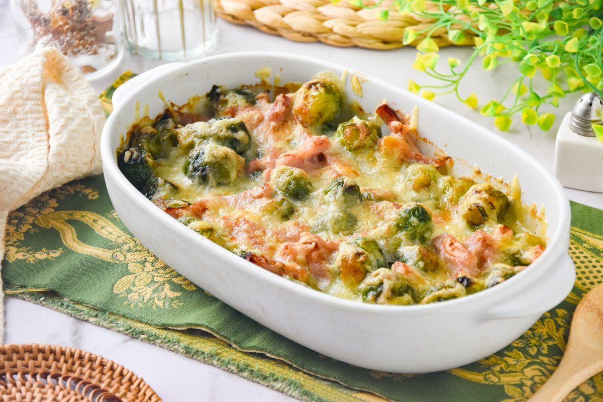 Coles de Bruselas gratinadas