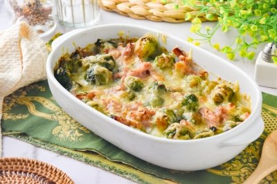 Coles de Bruselas gratinadas