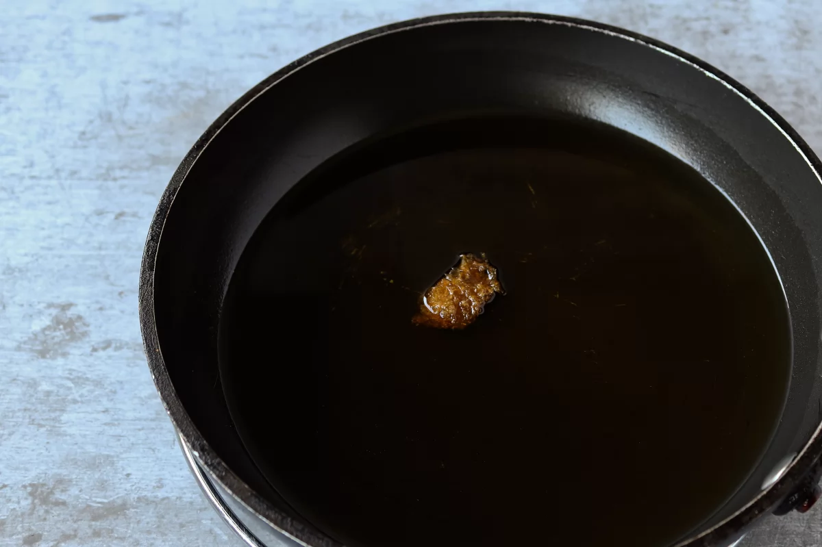 comprobar temperatura aceite queso frito *