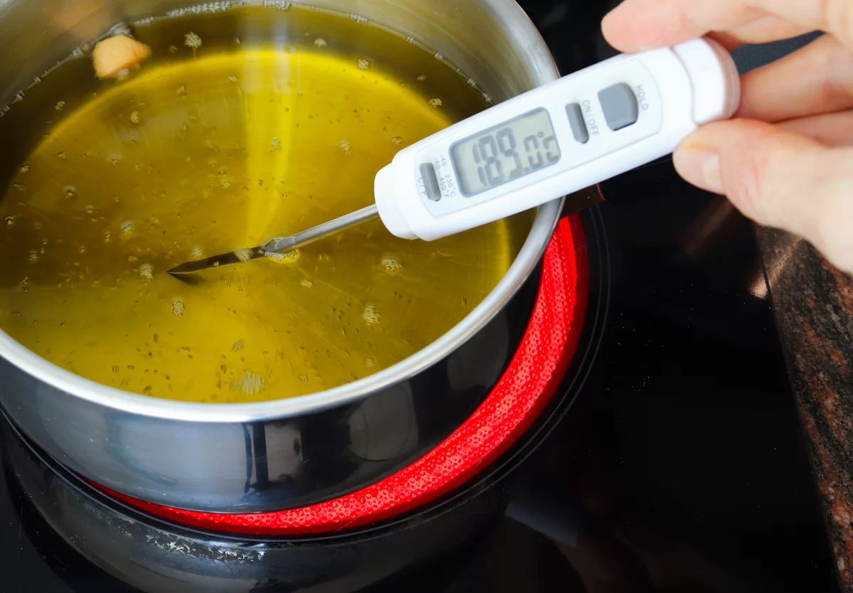 Comprobar temperatura brócoli rebozado