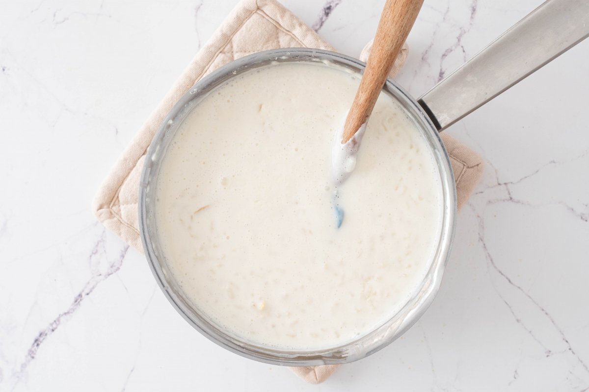 Conseguiremos una textura cremosa en el arroz con leche asturiano