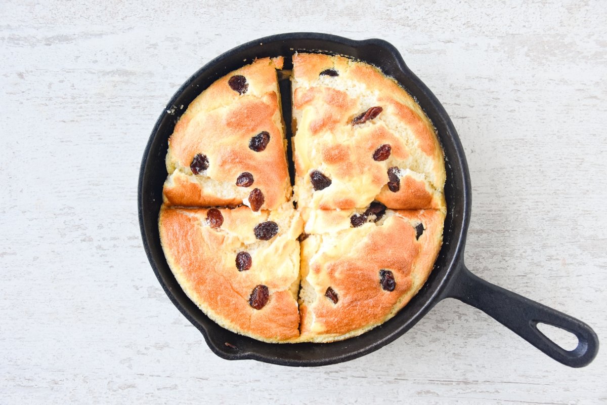 Cortamos el kaiserschmarrn en 4 trozos