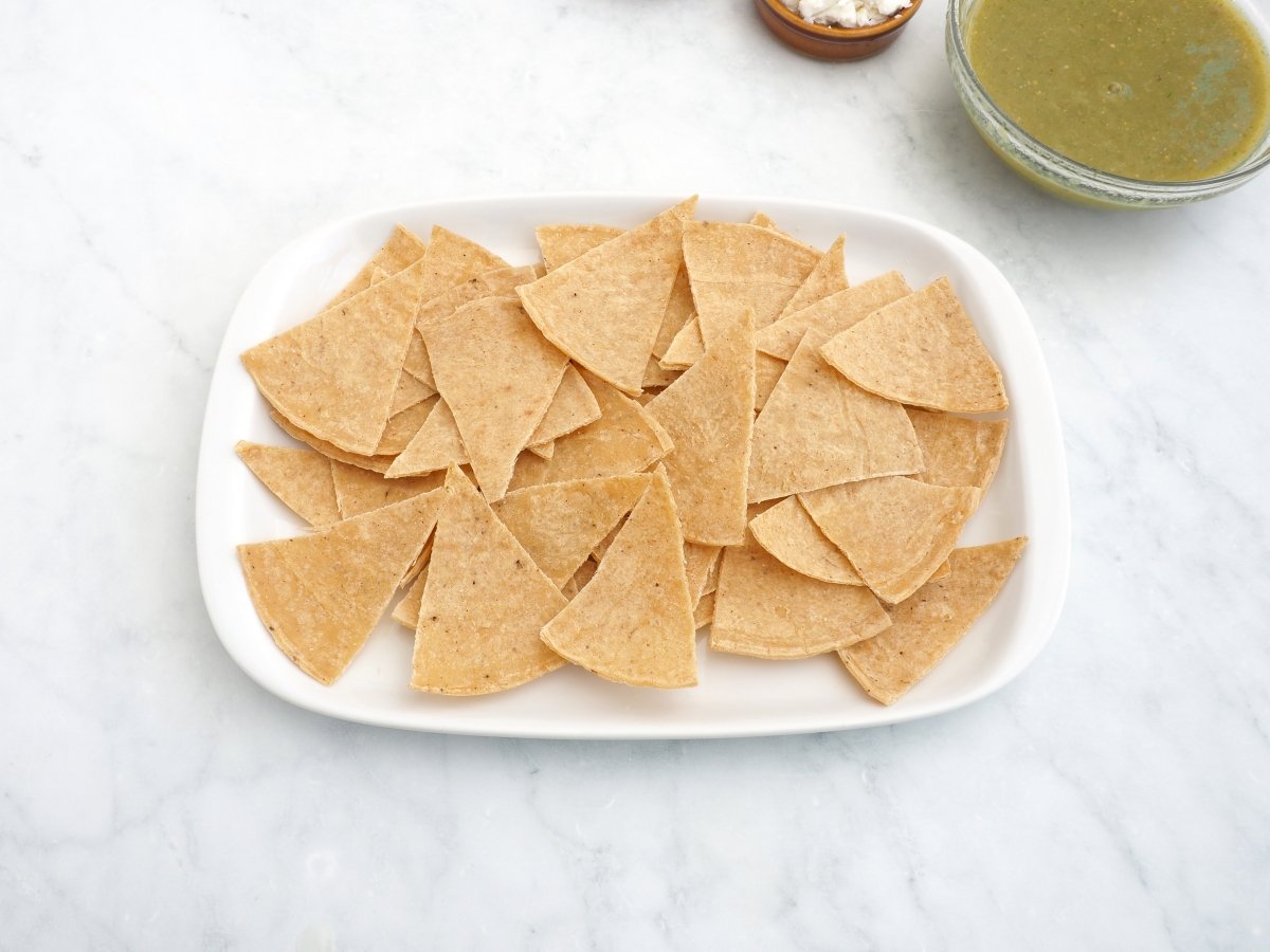 Cortar las tortillas de maíz