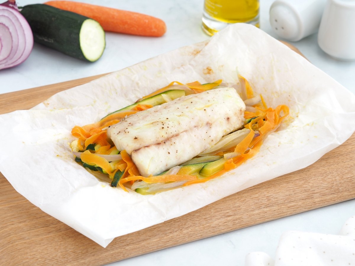 Corvina en papillote