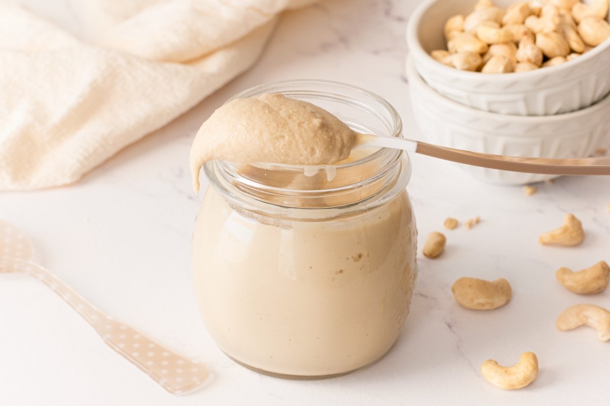 Crema de anacardos lista para servir