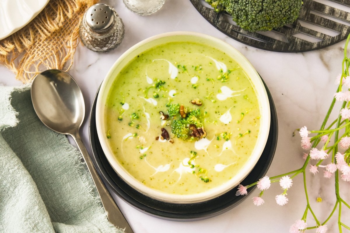 Crema de brócoli y queso casera