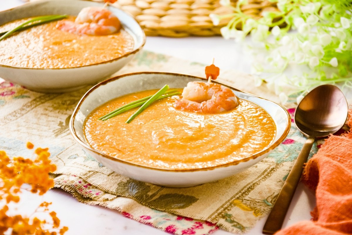 Crema de langostinos